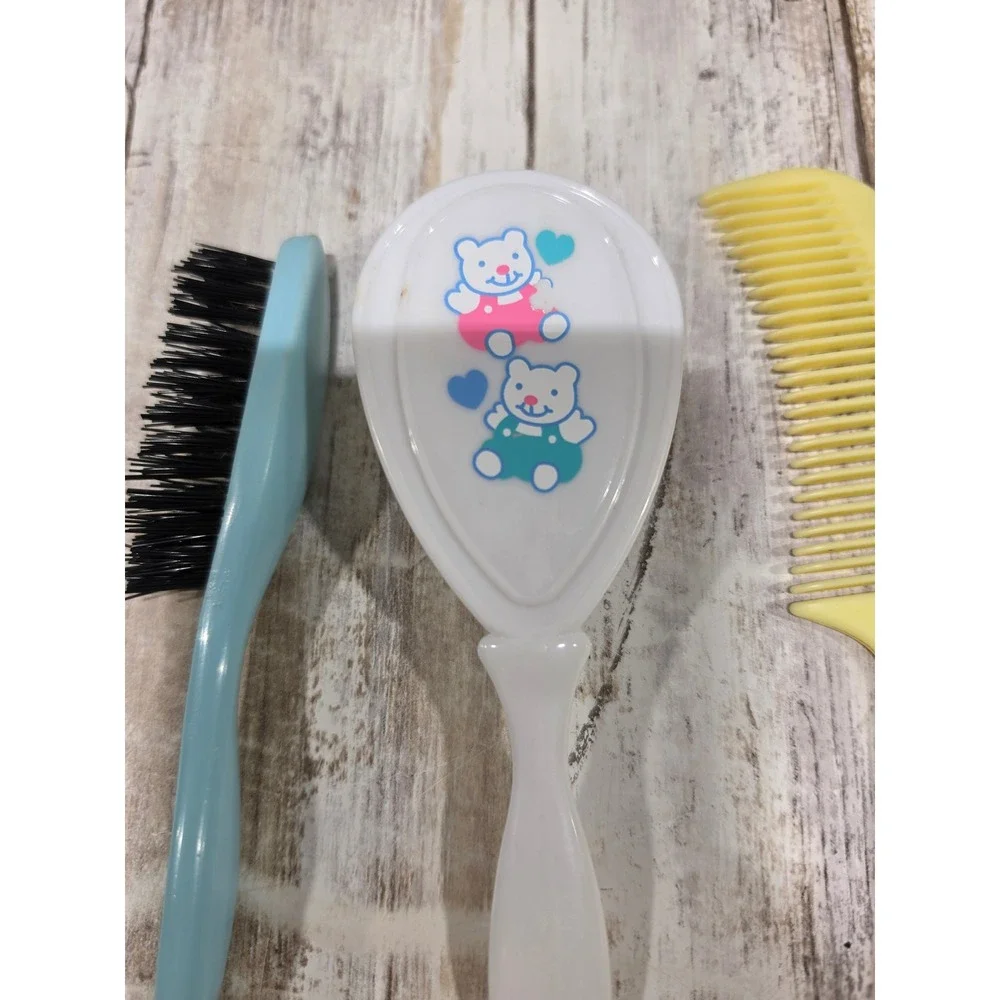 Vintage Baby & Teddy Bear Baby Brush and‎ Comb Set 5pc